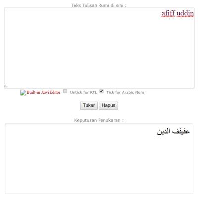 Google translate melayu ke arab